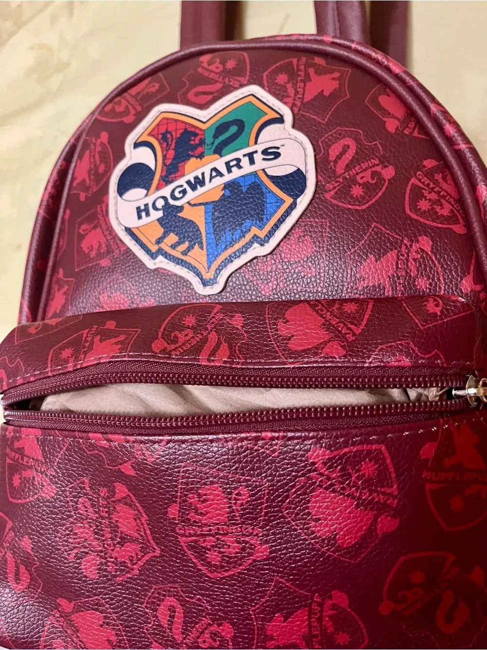 Harry Potter Hogwarts Crest Mini Backpack Maroon Matching coin purse Maroon NWT